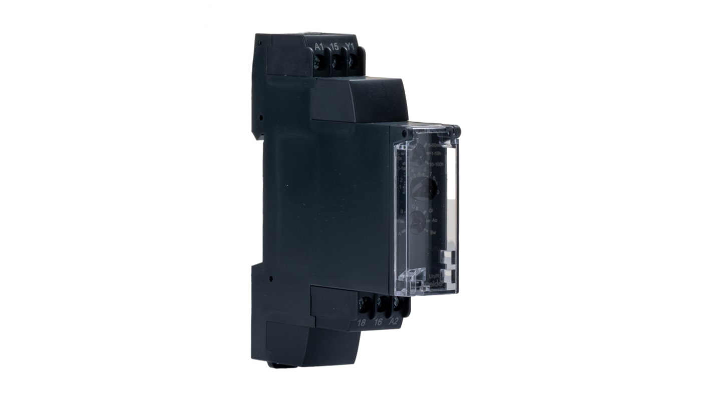 Schneider Electric タイマーリレー, 24 V dc, 24 → 240V ac, DINレール, オンディレー, RE17RMMU