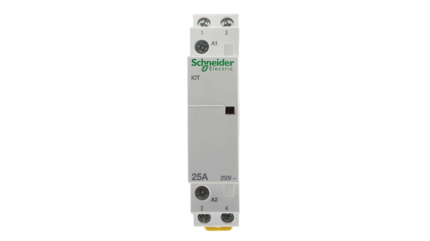 Schneider Electric Acti9 iCT iCT Leistungsschütz 24 V ac-Spule, 2 -polig , 250 V ac / 25 A 2 Schließer