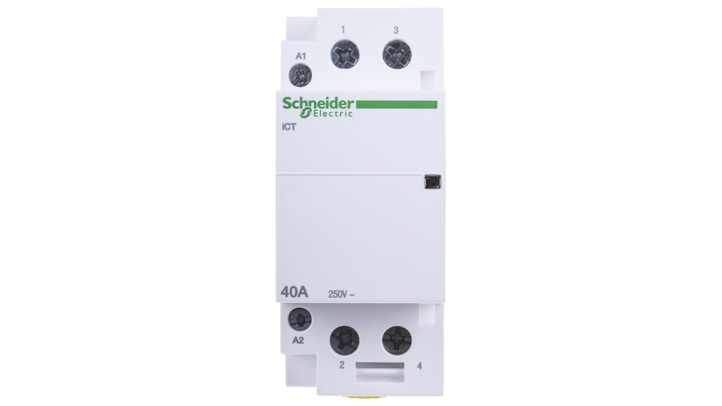 Contattore Schneider Electric, serie iCT, 2 poli, 2 N/A, 40 A, bobina 230 V ca