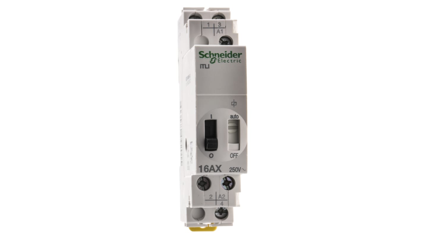 Schneider Electric DIN Rail Power Relay, 6 V dc, 12V ac Coil, 16A Switching Current, SPDT