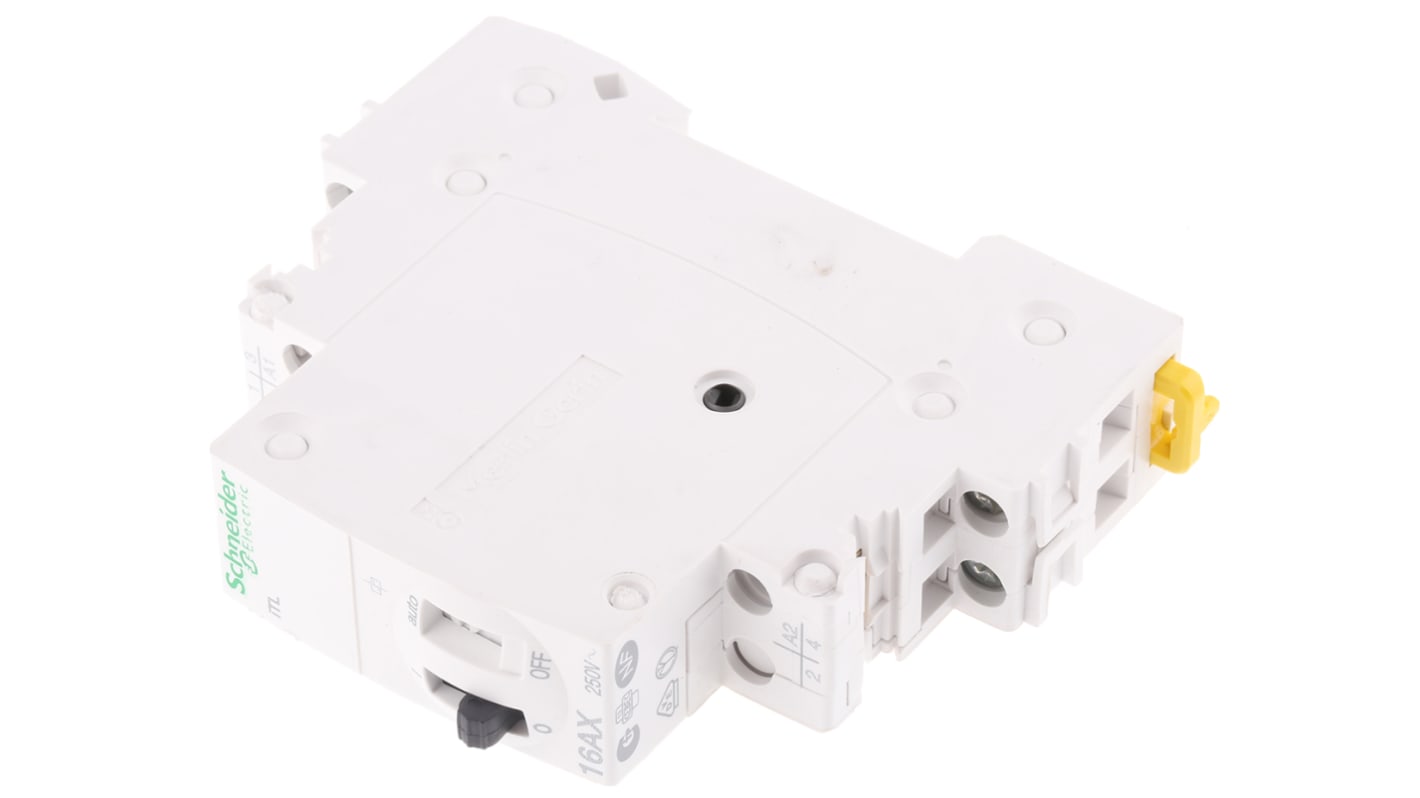 Schneider Electric DIN Rail Power Relay, 12 V dc, 24V ac Coil, 16A Switching Current, DPST