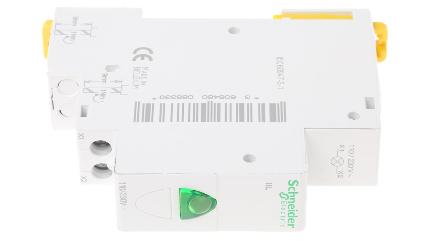 Schneider Electric, iIL Green LED Indicator, 230V ac