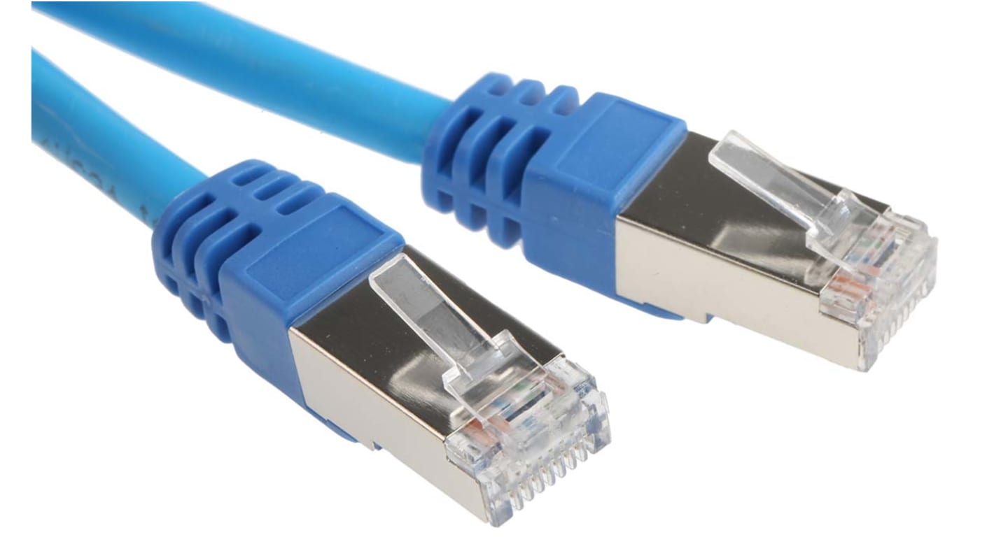 Cable Ethernet Cat6 F/UTP RS PRO de color Azul, long. 30m, funda de LSZH