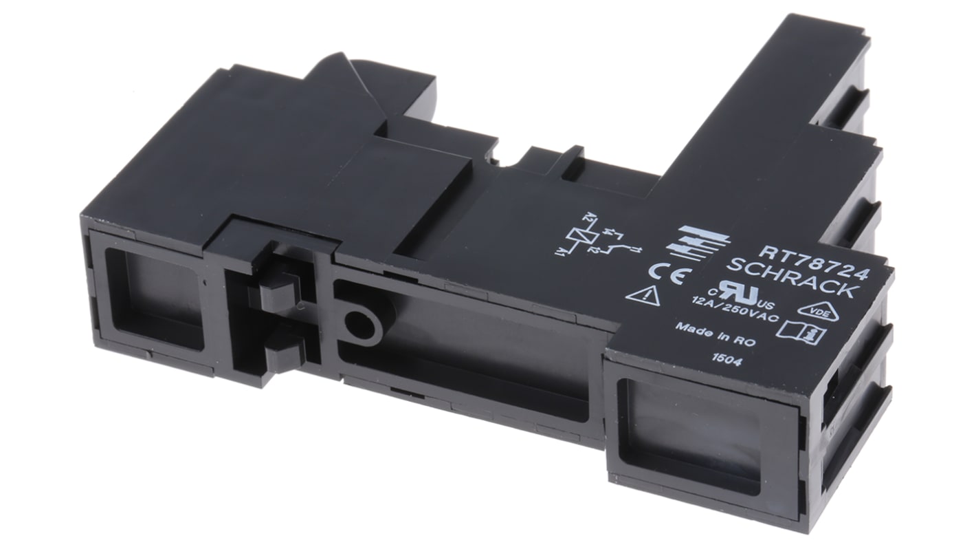 TE Connectivity 240V ac DIN Rail Relay Socket, for use with RT Series