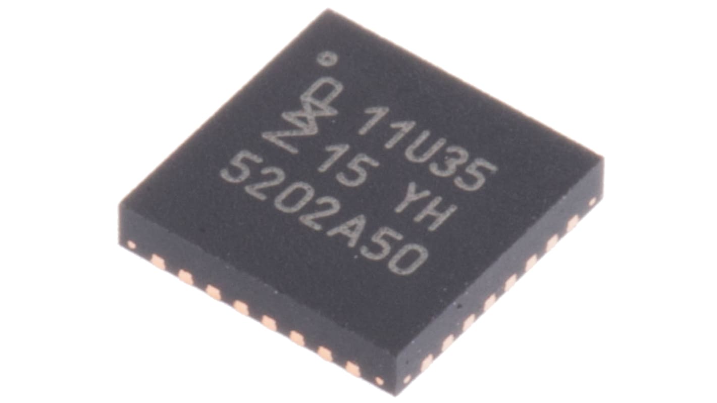 NXP LPC11U单片机, ARM Cortex M0内核, 33针, QFN, 最大50MHz, 64 kB 闪存, 12 kB RAM