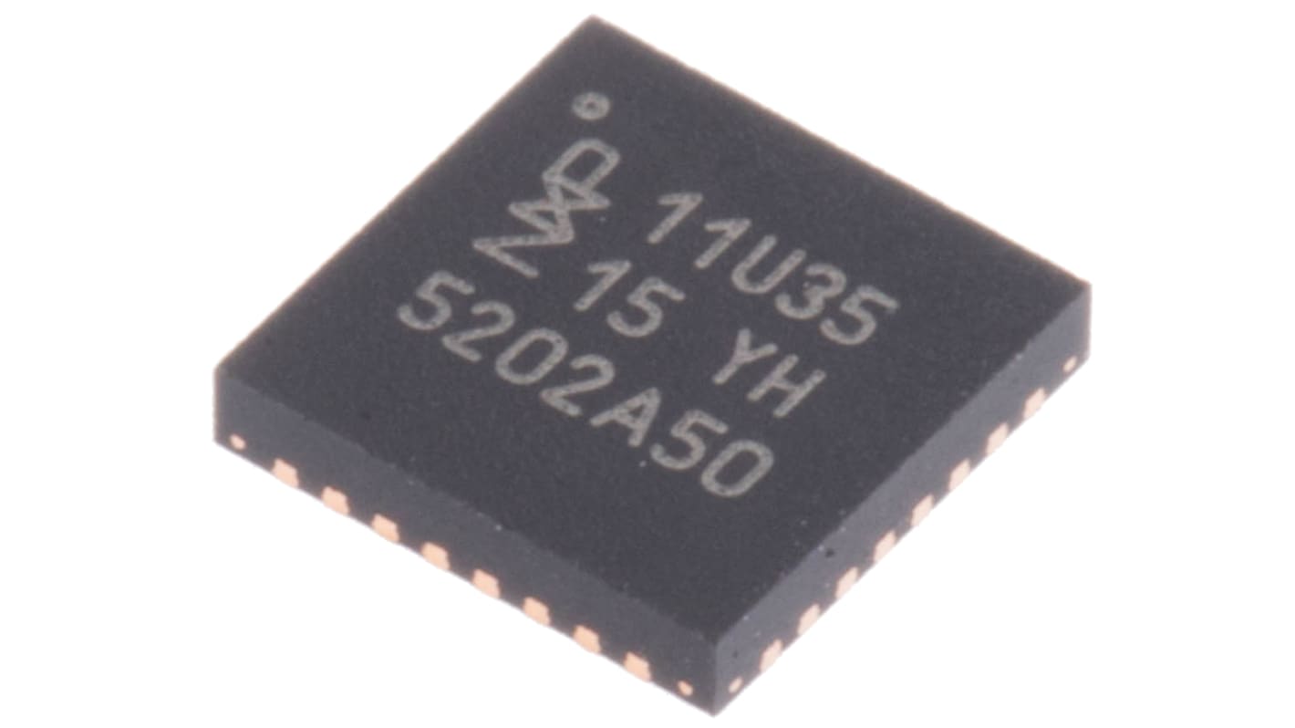 NXP LPC11U35FHI33/501, 32bit ARM Cortex M0 Microcontroller, LPC11U, 50MHz, 64 kB Flash, 33-Pin QFN