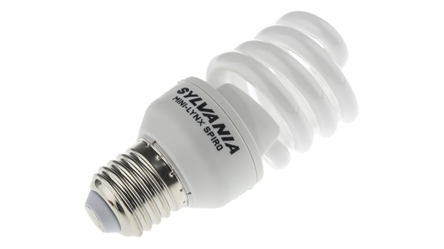 Sylvania E27 Spiral Shape CFL Bulb, 15 W, 2700K
