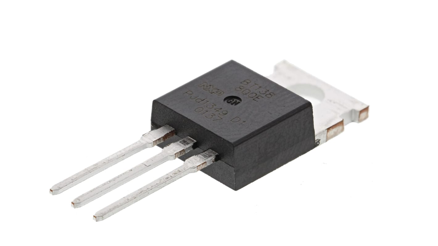 WeEn Semiconductors Co., Ltd TRIAC 12A TO-220AB THT Gate Trigger 1V 10mA, 800V, 800V 3-Pin