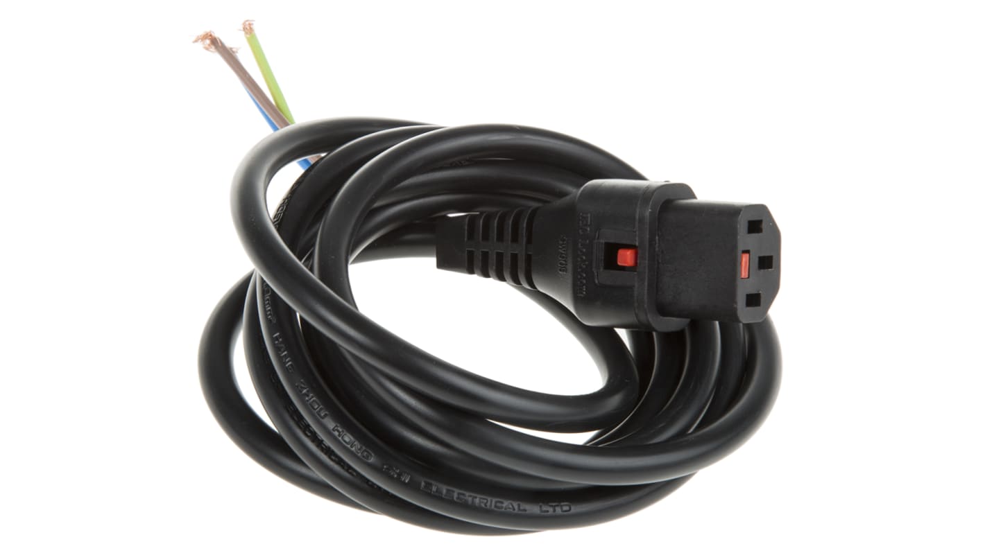 Cavo di alimentazione Schaffner IEC C13/Senza terminazione, 10 A, 250 V, L. 2m