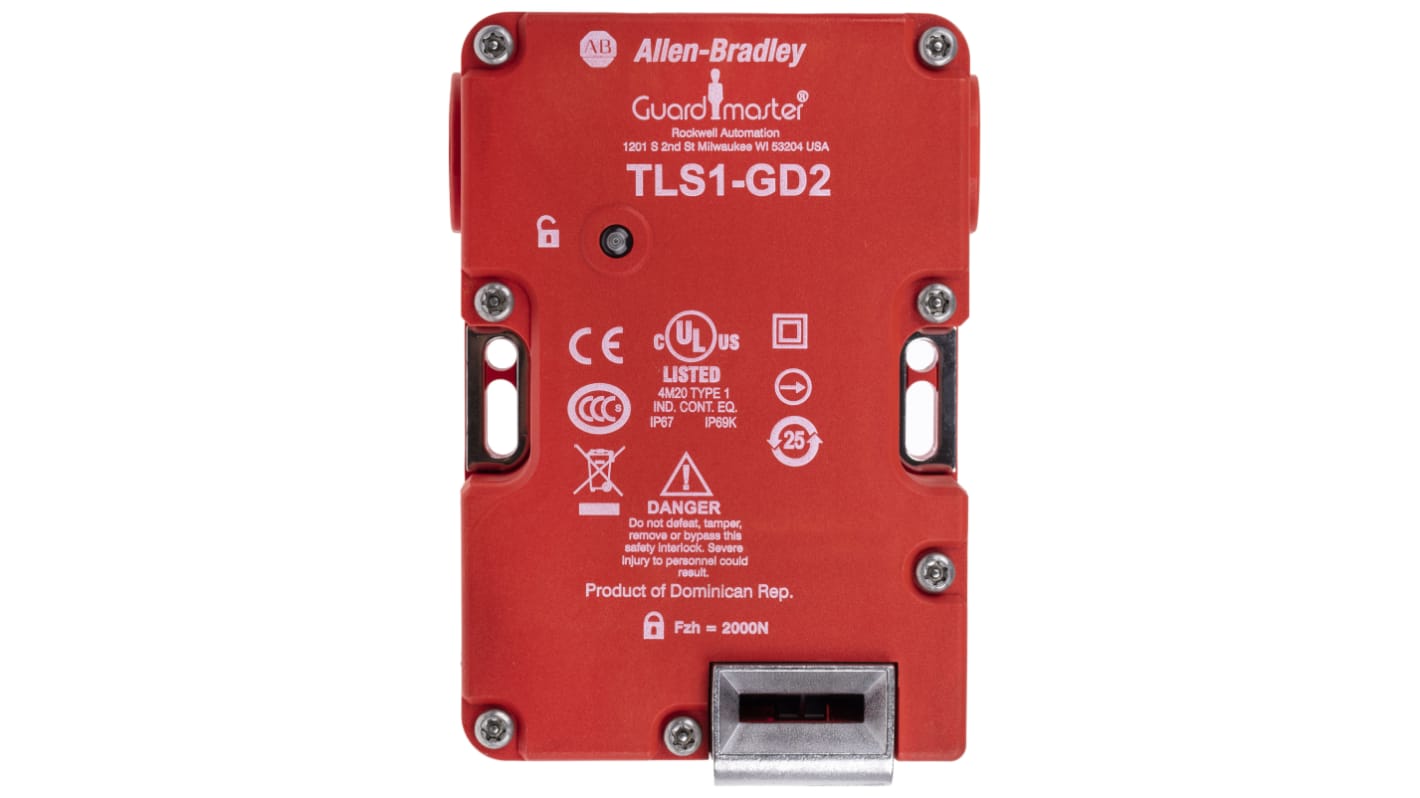 Allen Bradley Guardmaster 440G-T Series Solenoid Interlock Switch, Power to Unlock, 24V ac/dc, Actuator Included