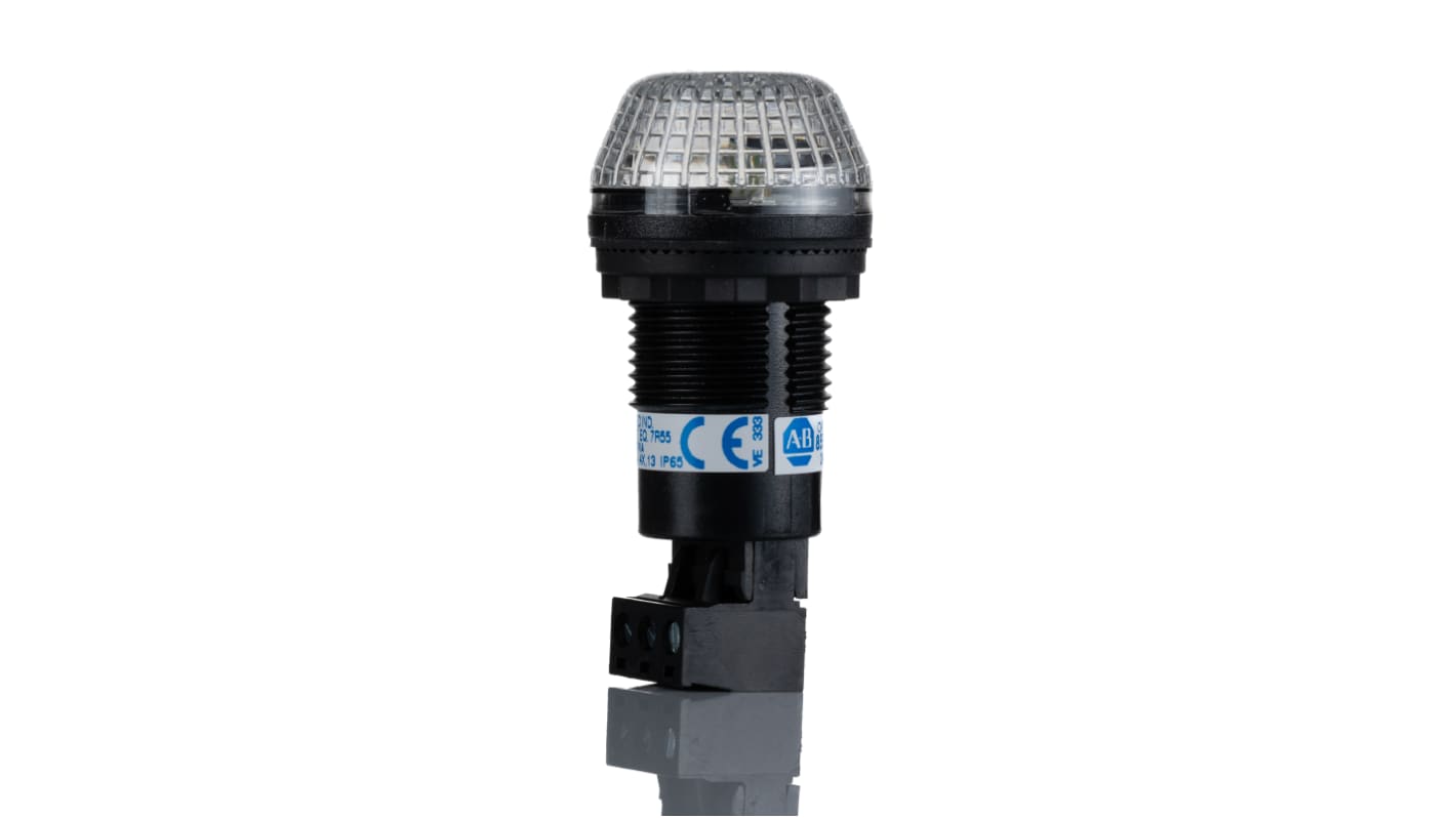 Allen Bradley 855P Series Green, Red Strobe Beacon, 24 V ac/dc, Panel Mount, LED Bulb