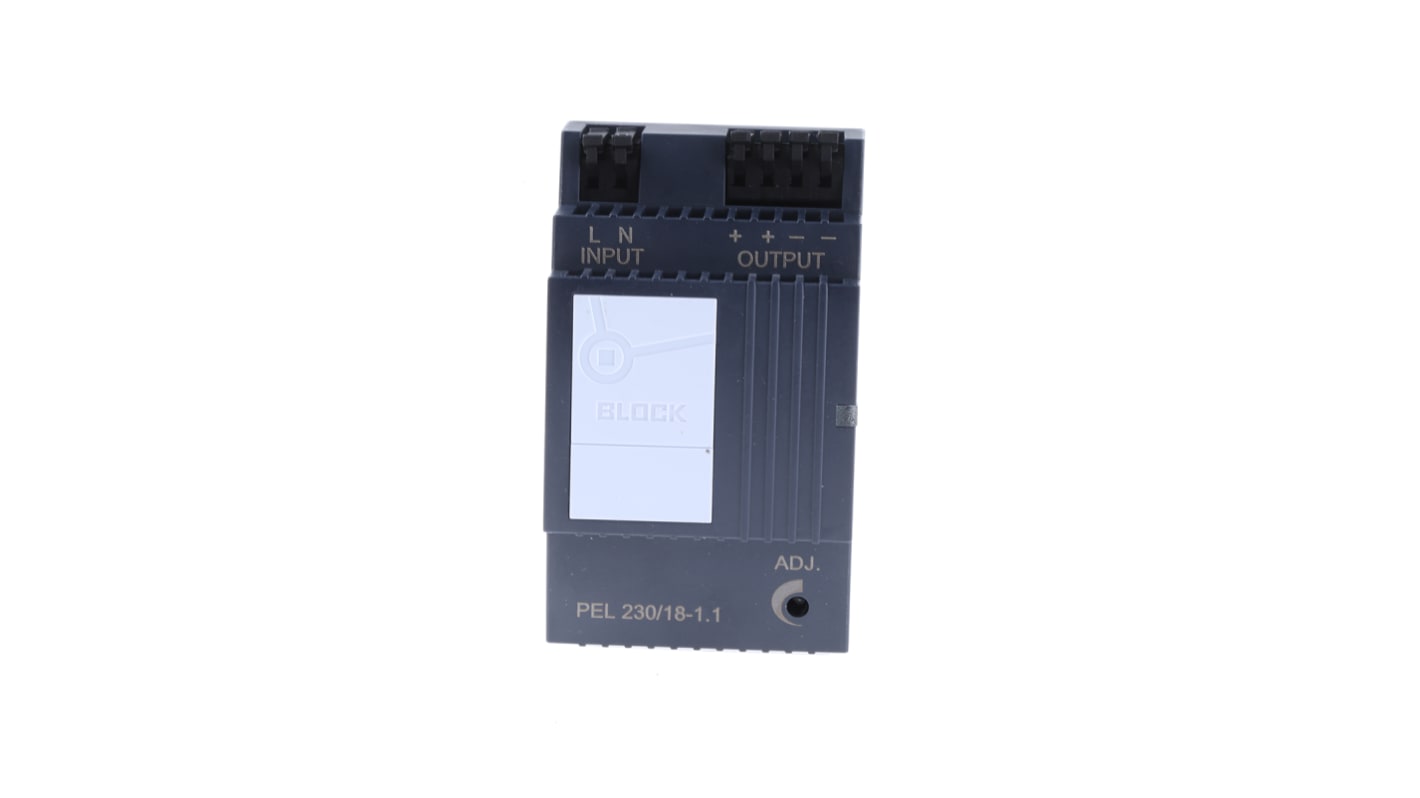 Block PEL 230 DIN-Schienen Netzteil Getaktet 18V dc / 1.1A 19W 85 → 264 V ac / 120 → 373V dc