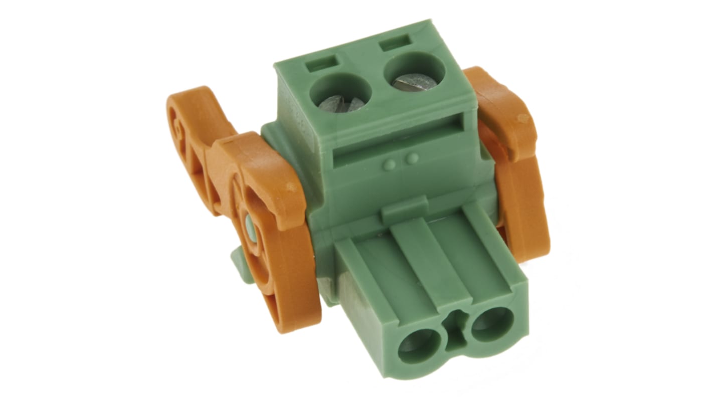 Phoenix Contact 基板用端子台, MSTB 2.5/2-ST-5.08-LRシリーズ, 5.08mmピッチ , 1列, 2極, 緑