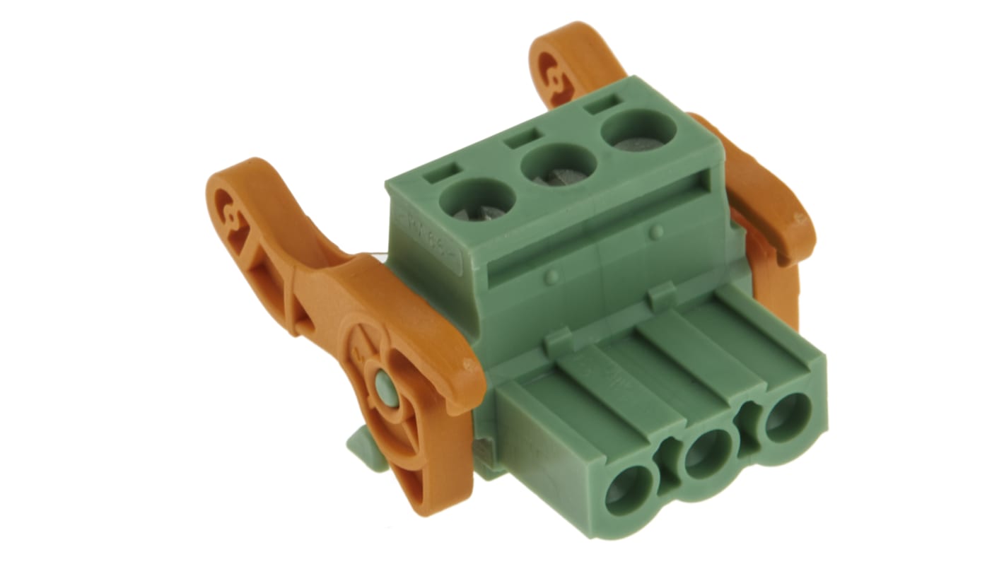 Phoenix Contact, 5.08mm Pitch, MSTB 2.5/3-ST-5.08-LR, 3 Way, , Pluggable Terminal Block, Plug, Cable Mount, Screw