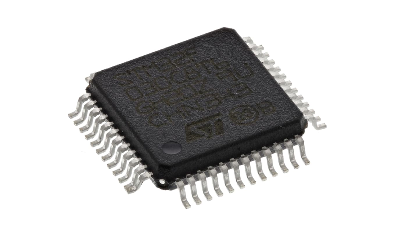 STMicroelectronics STM32F0单片机, ARM Cortex M0内核, 48针, LQFP, 最大48MHz, 64 kB 闪存, 8 kB RAM