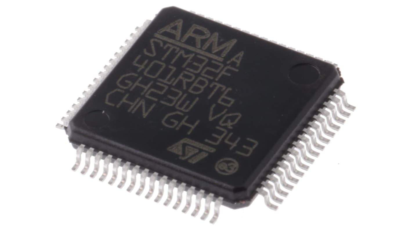 STMicroelectronics, 32bit ARM Cortex M4, STM32F4 Microcontroller, 84MHz, 128 kB Flash, 64-Pin LQFP