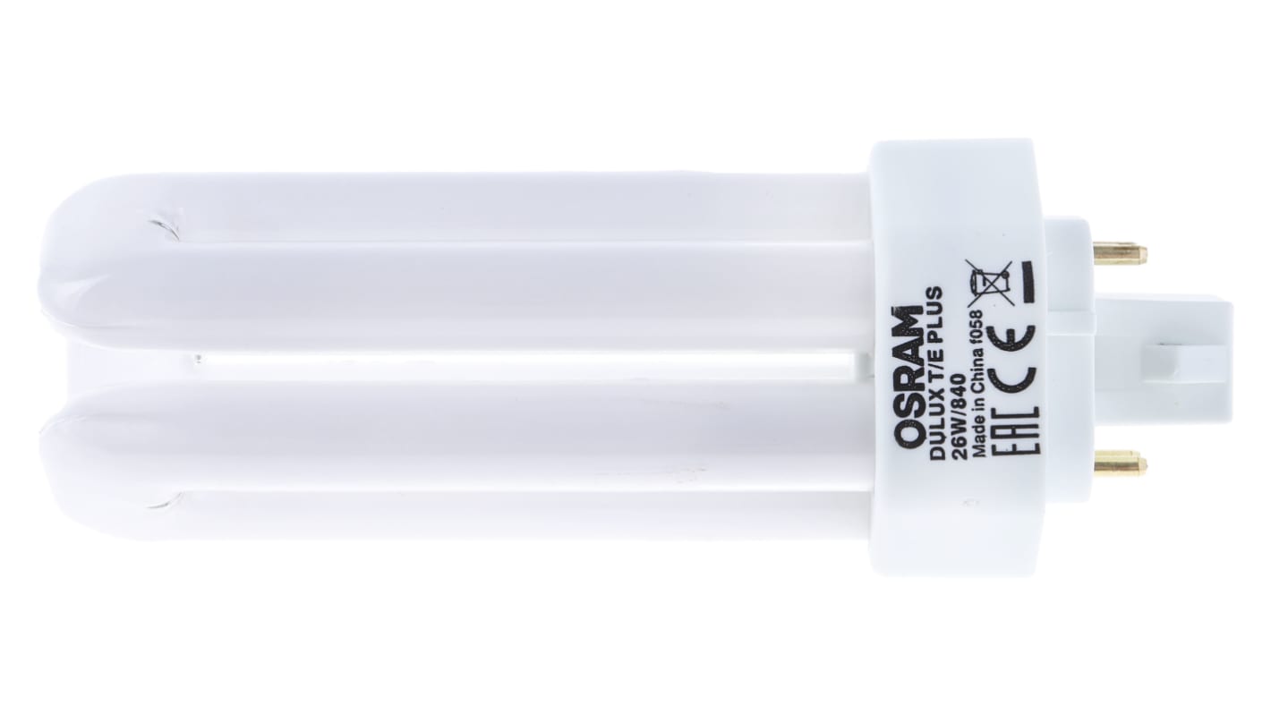 GX24q DULUX Triple Tube Shape CFL Bulb, 26 W, 4000K, Cool White Colour Tone