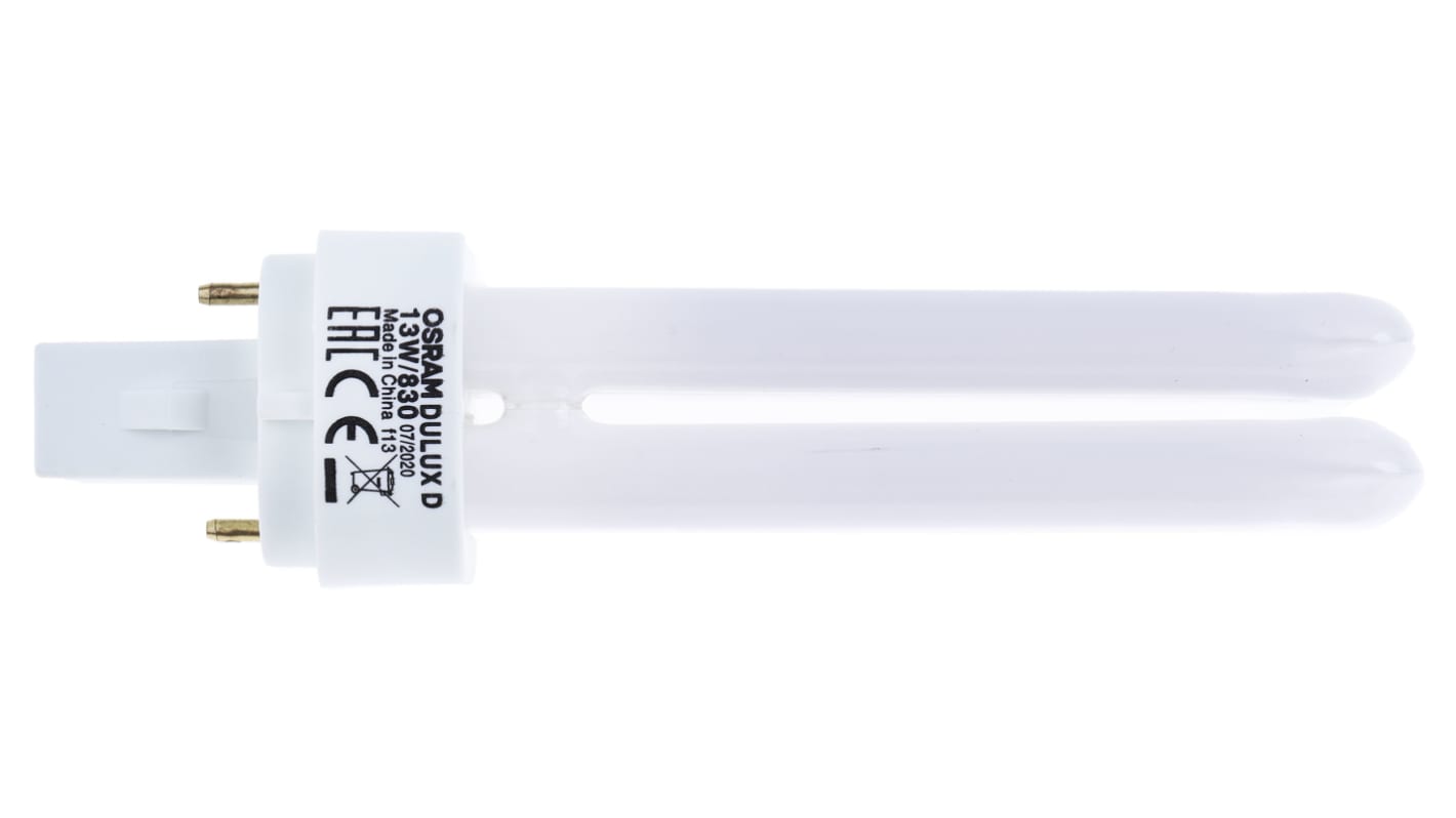 Osram G24d-1 DULUX Quad Tube Shape CFL Bulb, 13 W, 3000K, Warm White Colour Tone