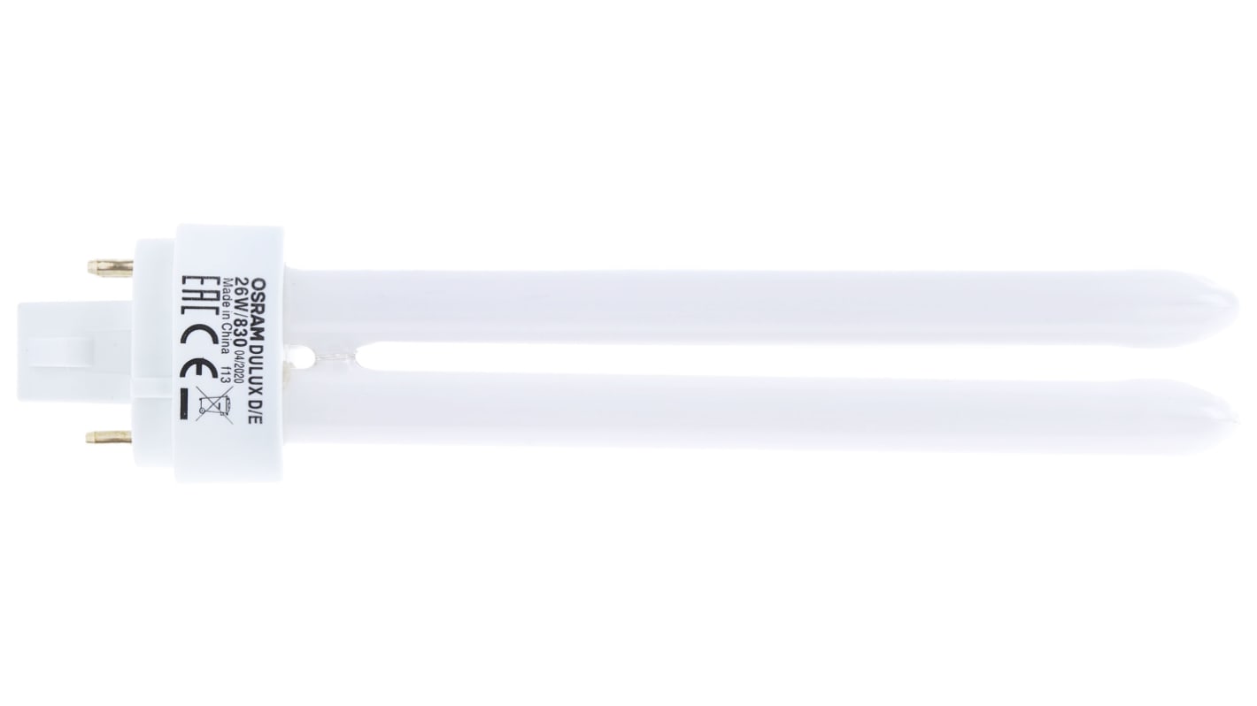 Osram DULUX 4-Rohr Energiesparlampe, 26 W L. 165 mm, Sockel G24q-3 3000K Ø 27mm