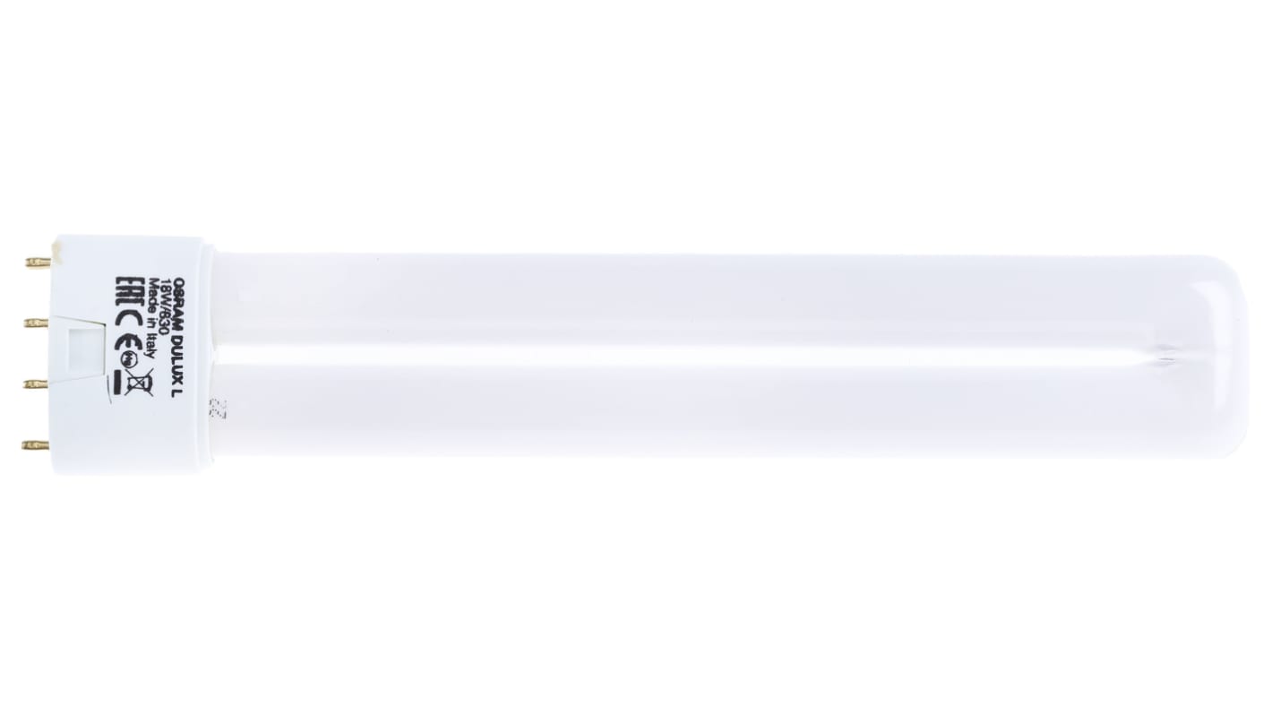 Osram 2G11 DULUX Quad Tube Shape CFL Bulb, 18 W, 3000K, Warm White Colour Tone