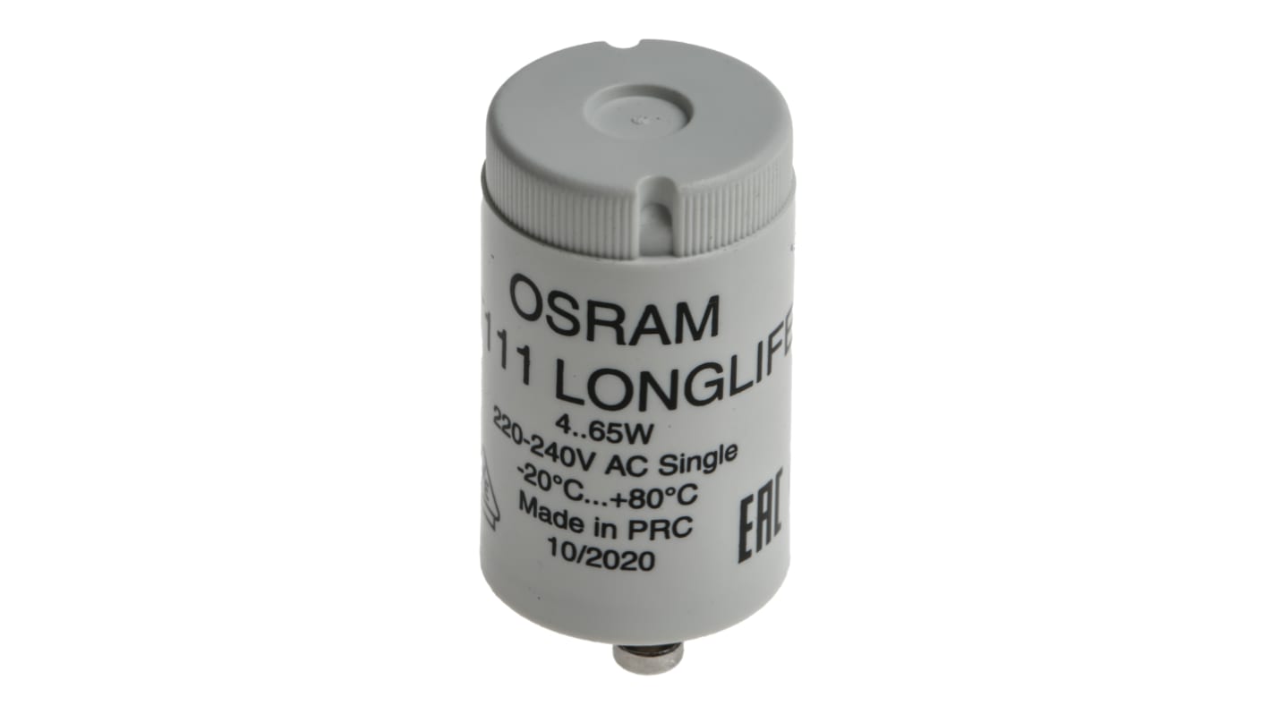 Osram 4050300854045, Glow Lighting Starter, 65 W, 220 to 240 V, 40.3 mm length , 21.5mm Diameter