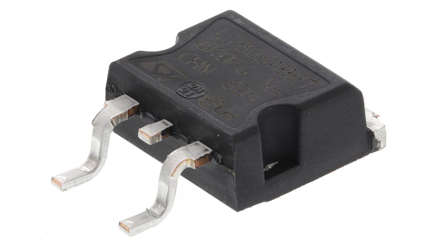 STMicroelectronics 线性稳压芯片, 5 V输出, 1.5A最大输出, 单路输出, D2PAK, 3针, 通孔安装, -40 °C→+125 °C