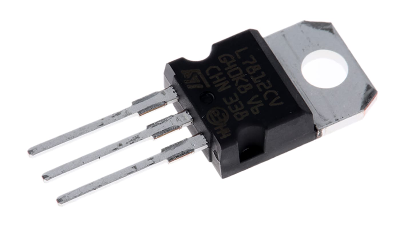 STMicroelectronics 线性稳压芯片, 12 V输出, 1.5A最大输出, 单路输出, TO-220, 3针, 通孔安装, 0 °C→+125 °C