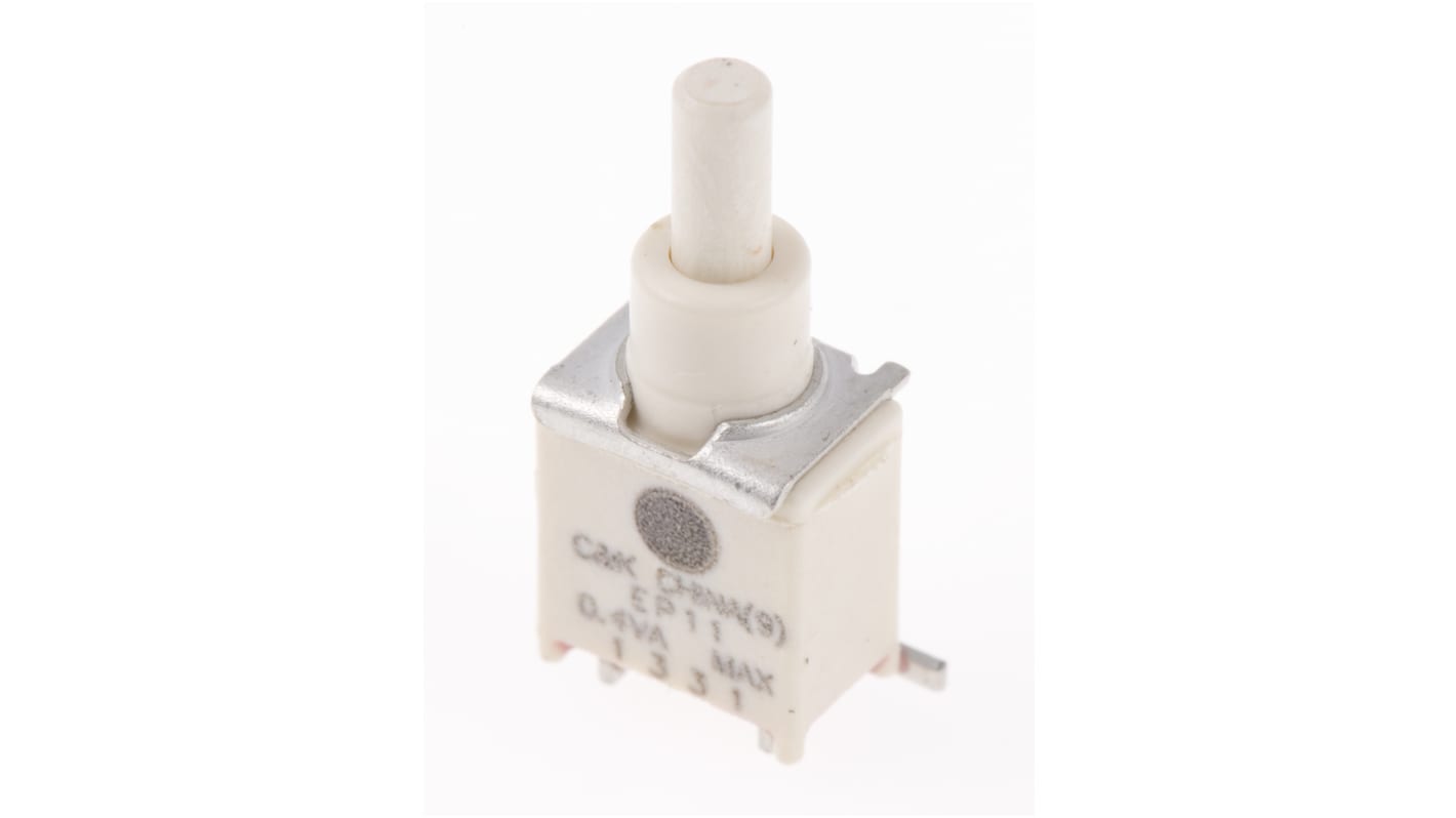 C & K Miniature Push Button Switch, Momentary, PCB, 13mm Cutout, SPST, IP57