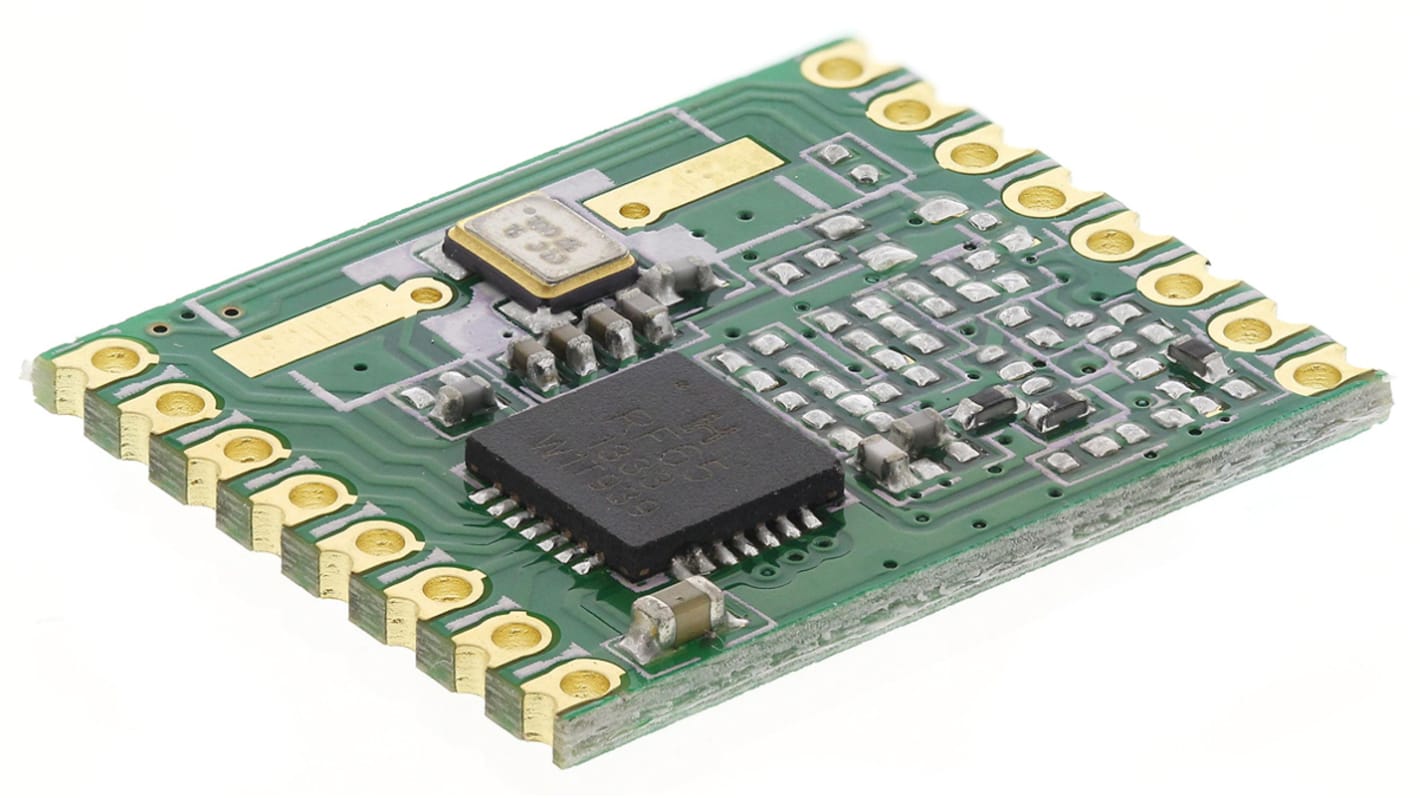 HopeRF HF-Modul 433MHz bis 300Kbit/s FSK, GFSK, GMSK, MSK, OOK moduliert SPI, 1.8 → 3.6V