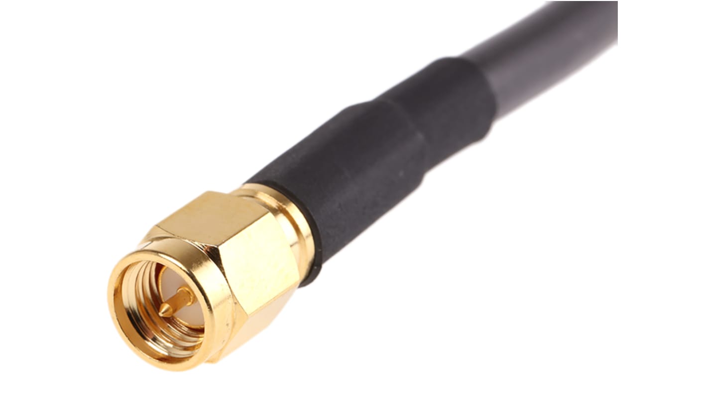 Cable coaxial RF195 Mobilemark, 50 Ω, con. A: SMA, Hembra, con. B: SMA, Macho, long. 1m