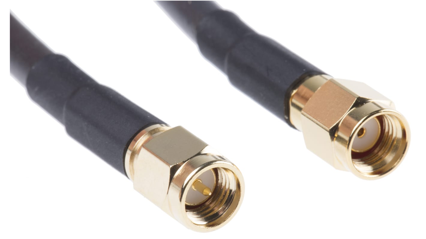 Mobilemark Male SMA to Male RP-SMA, 3m, RF195 Coaxial, Terminated50 Ω