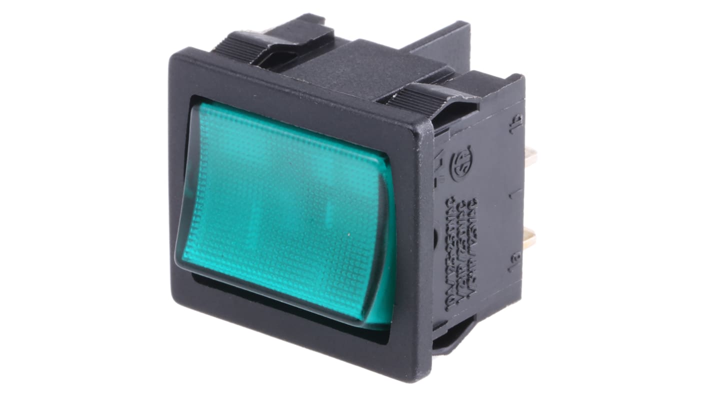 Molveno Illuminated DPST, On-Off Rocker Switch Panel Mount