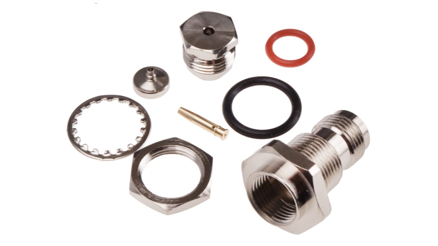 RS PRO, jack Panel Mount TNC Connector, 50Ω, Clamp Termination, Straight Body