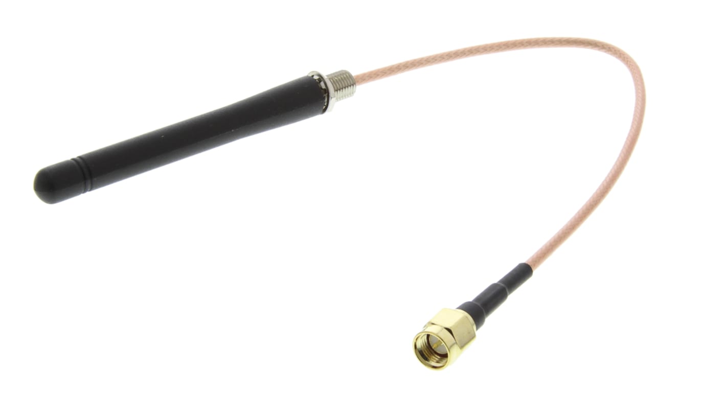 RF Solutions ANT-433WPIG-2SMA Whip Antenna with SMA Connector, ISM Band, UHF RFID