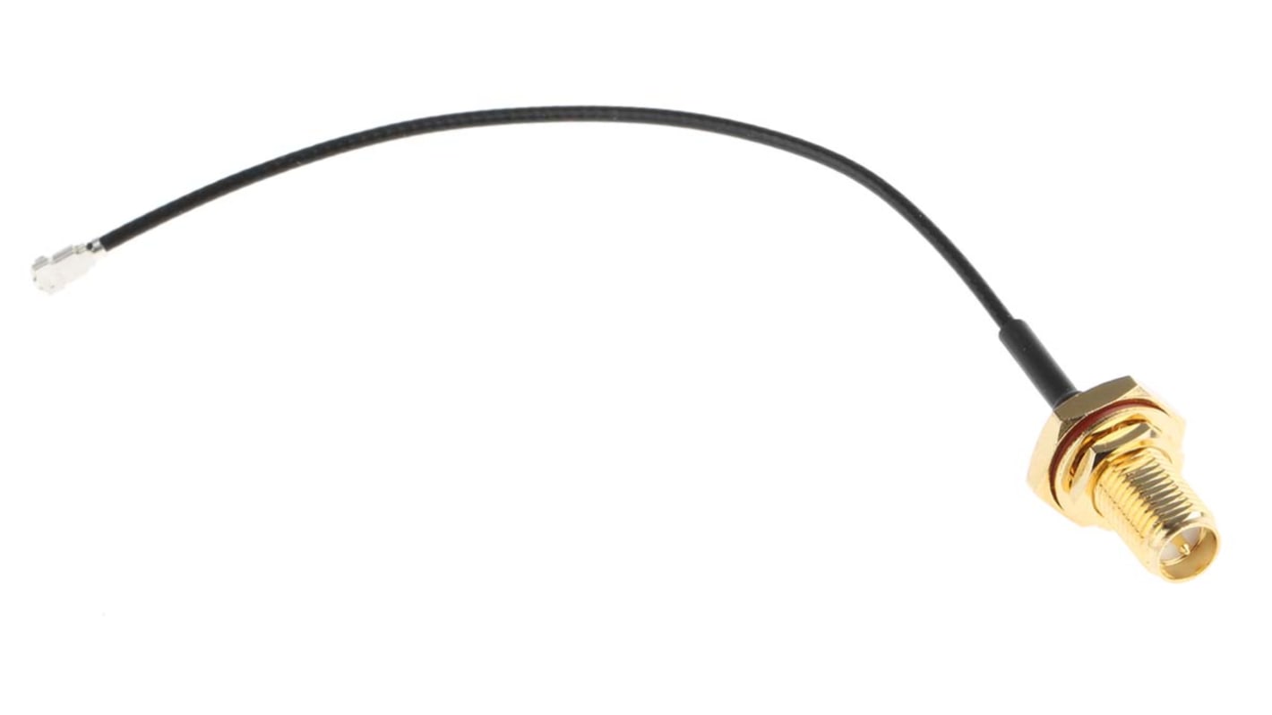 RS PRO Female RP-SMA to Female U.FL, 100mm, RF Coaxial, Terminated50 Ω