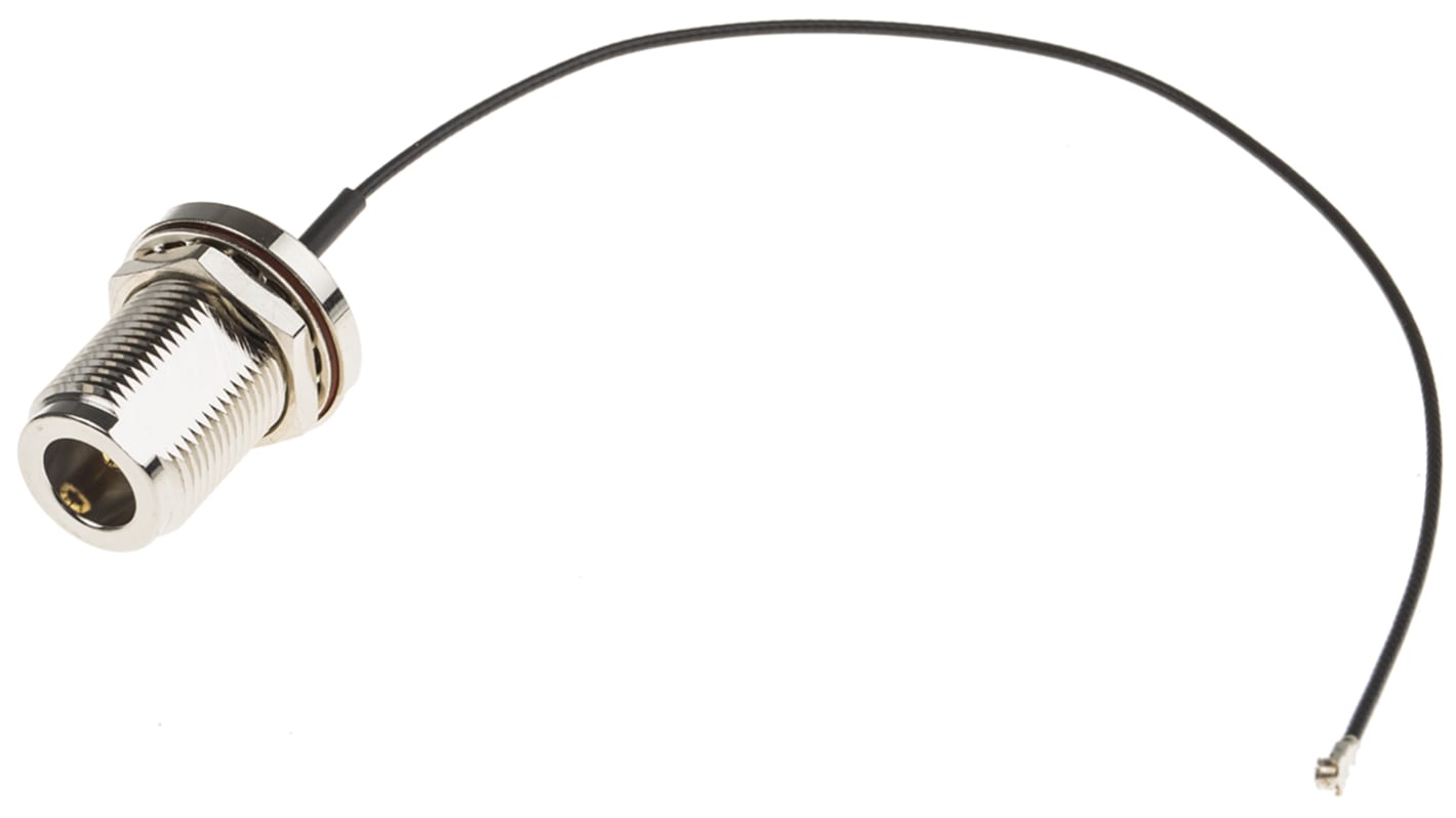 RS PRO Male N Type to Female U.FL, 200mm, RF Coaxial, Terminated50 Ω