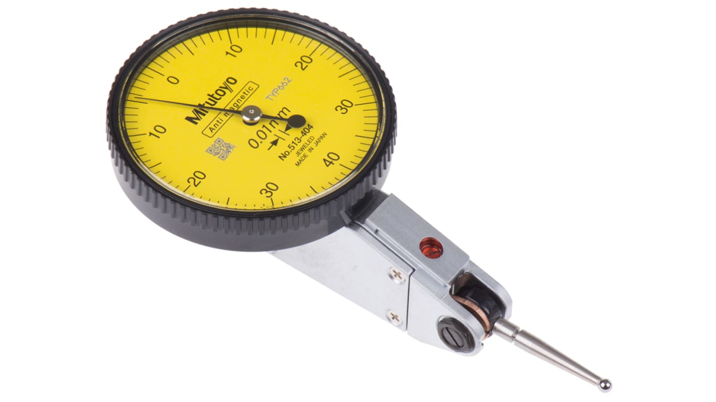 Reloj palpador Mitutoyo, Métrico, med. máx. +0.8mm, precisión 8 μm, resolución 0,01 mm, 8mm