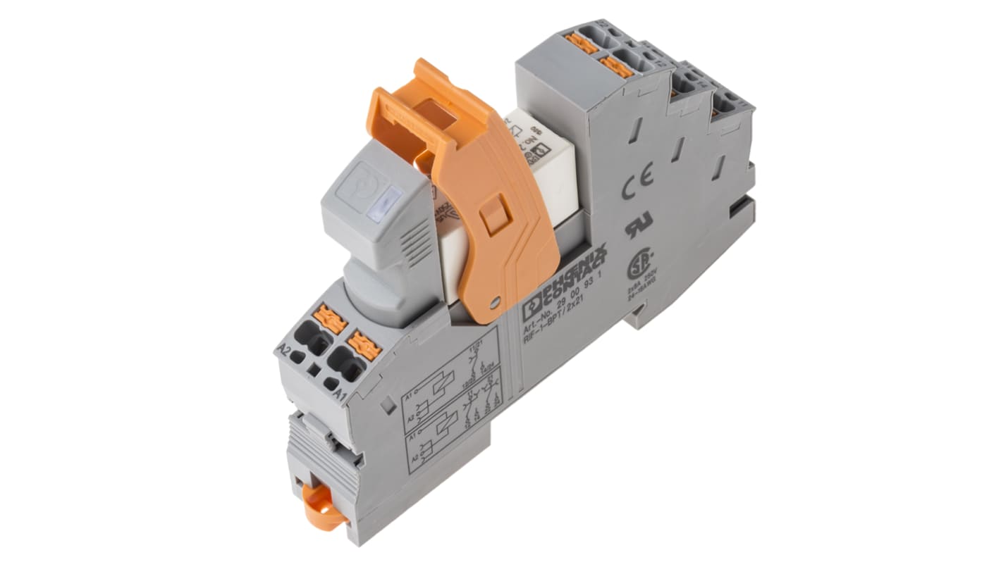 Phoenix Contact DIN Rail Non-Latching Relay, 24V dc Coil, 12A Switching Current, SPDT