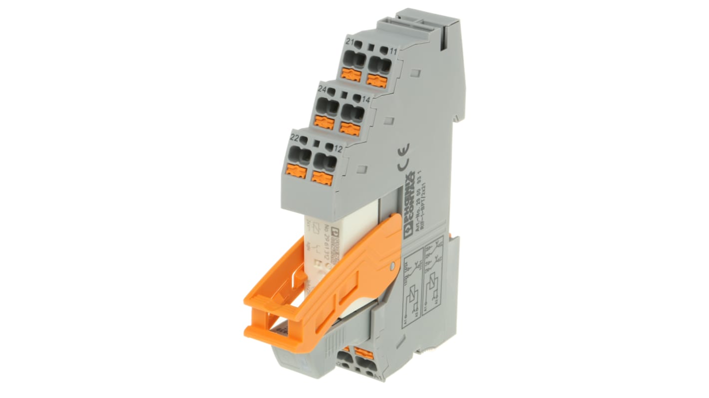 Phoenix Contact RIF-1-RPT-LDP-24DC/1X21 Series Interface Relay, DIN Rail Mount, 24V dc Coil, SPDT, 1-Pole, 11A Load