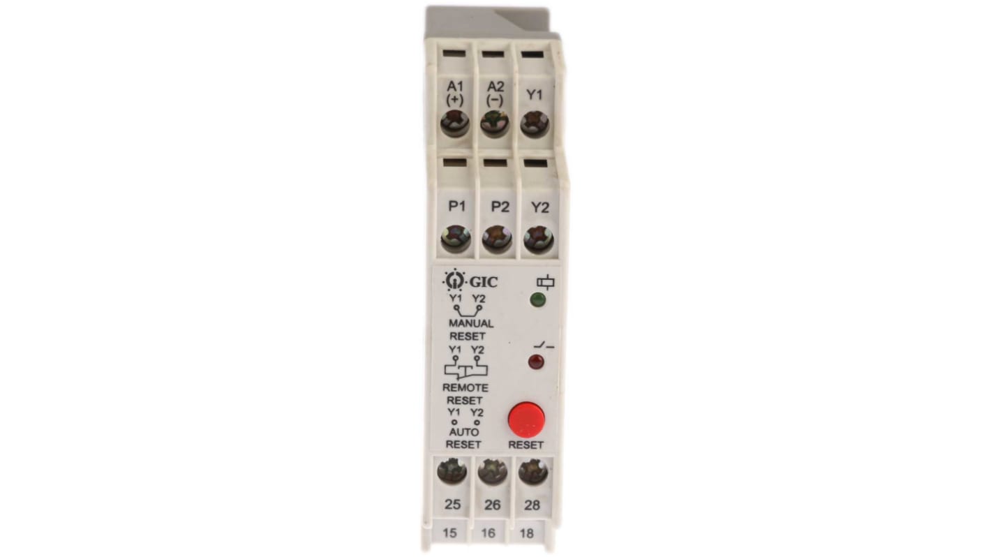 GIC Thermistor Motor Protection Monitoring Relay, DPDT, DIN Rail