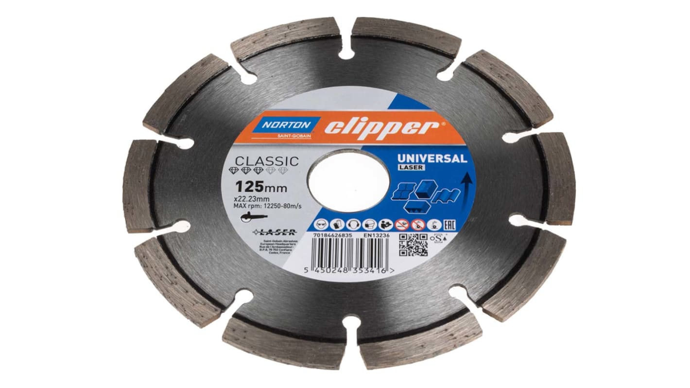 Disco abrasivo in Ossido di alluminio Norton, Ø 125mm
