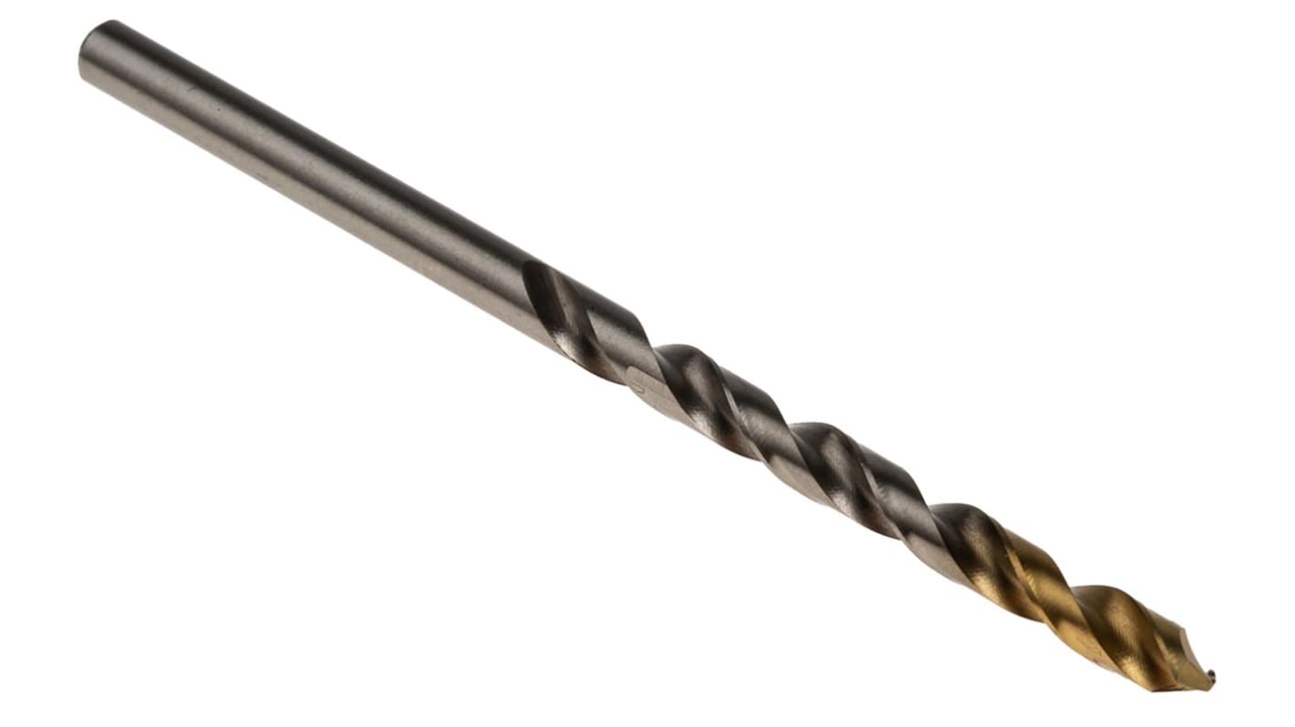 Dormer A002 Series HSS-TiN Twist Drill Bit, 3.9mm Diameter, 75 mm Overall