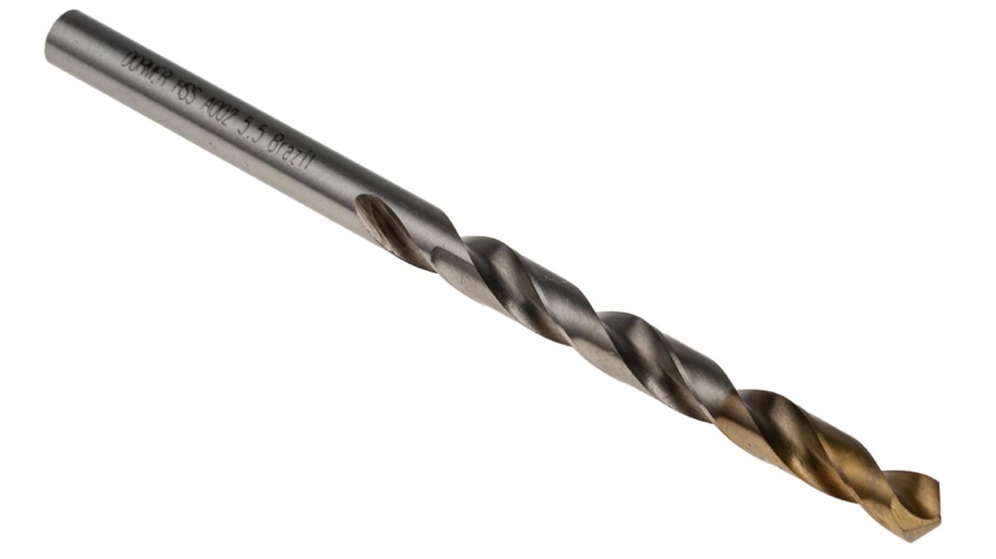 Broca helicoidal HSS-TiN Dormer, diámetro 5.5mm x 93 mm