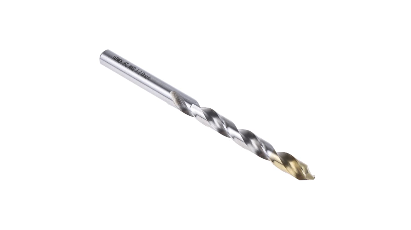 Dormer A002 HSS TiN Spiralbohrer 7.2mm x 109 mm, Anschliffwinkel 118°
