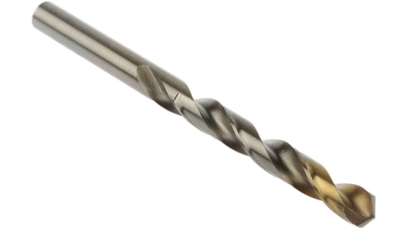 Dormer A002 Series HSS-TiN Twist Drill Bit for Steel, 9.5mm Diameter, 125 mm Overall