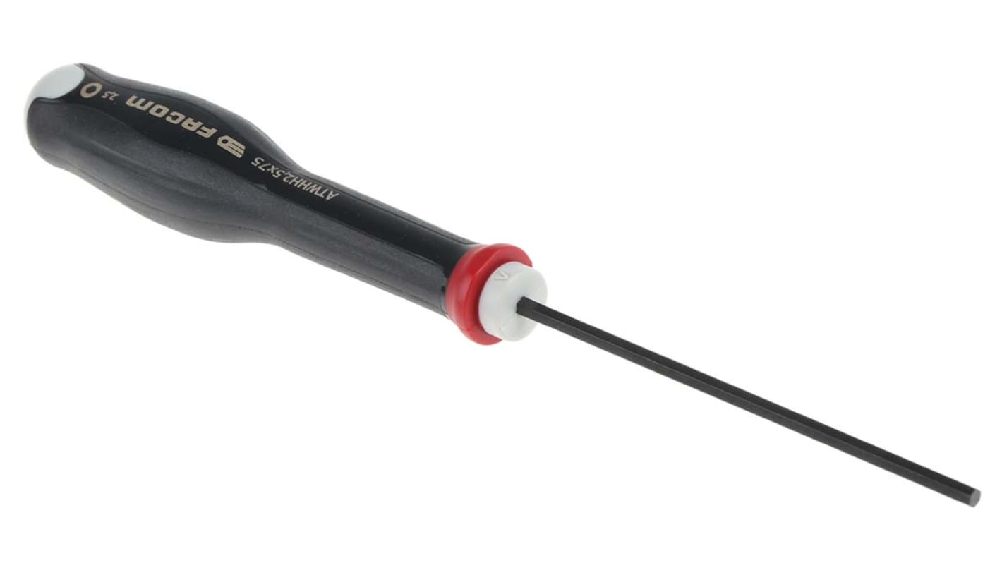 Facom Hexagon  Screwdriver, 2.5 mm Tip, 75 mm Blade, 169 mm Overall