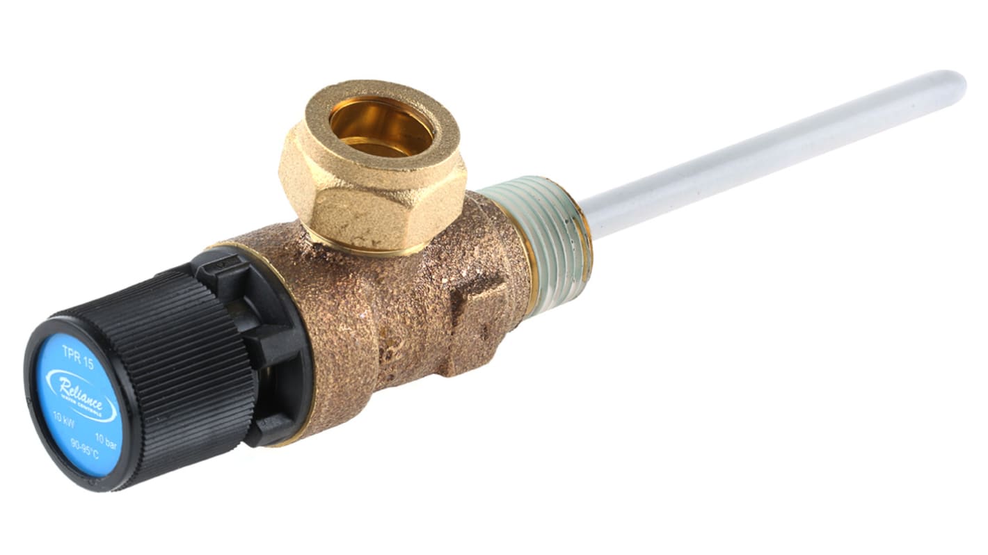 Reliance 10bar Temperature and Pressure Relief Valve With Male BSP 1/2 in BSP Male Connection