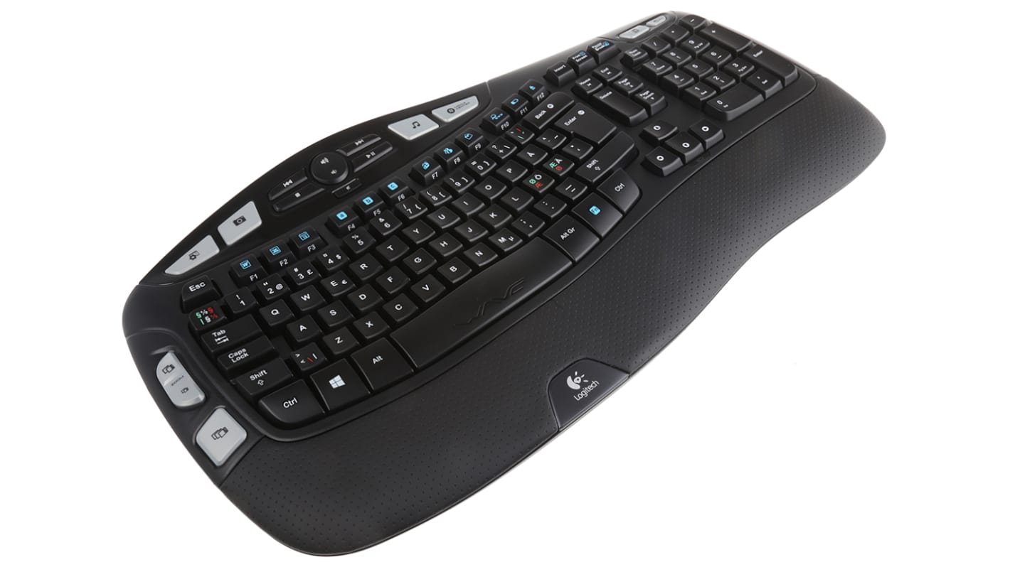 Logitech Wireless USB Keyboard, Nordic, Black