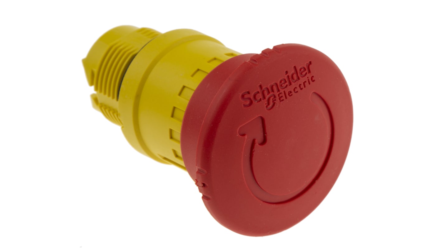 Schneider Electric Harmony XB5 Series Twist Release Emergency Stop Push Button, Panel Mount, 22mm Cutout, 1NC, IP66,