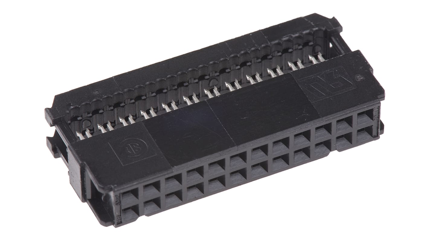 Connettore IDC TE Connectivity Femmina, 24 vie, 2 file, passo 2.54mm, Montaggio su cavo